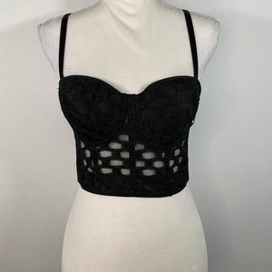 Muy Muy Súper Sexy Black Lace Bustier Lingerie Push Up Top